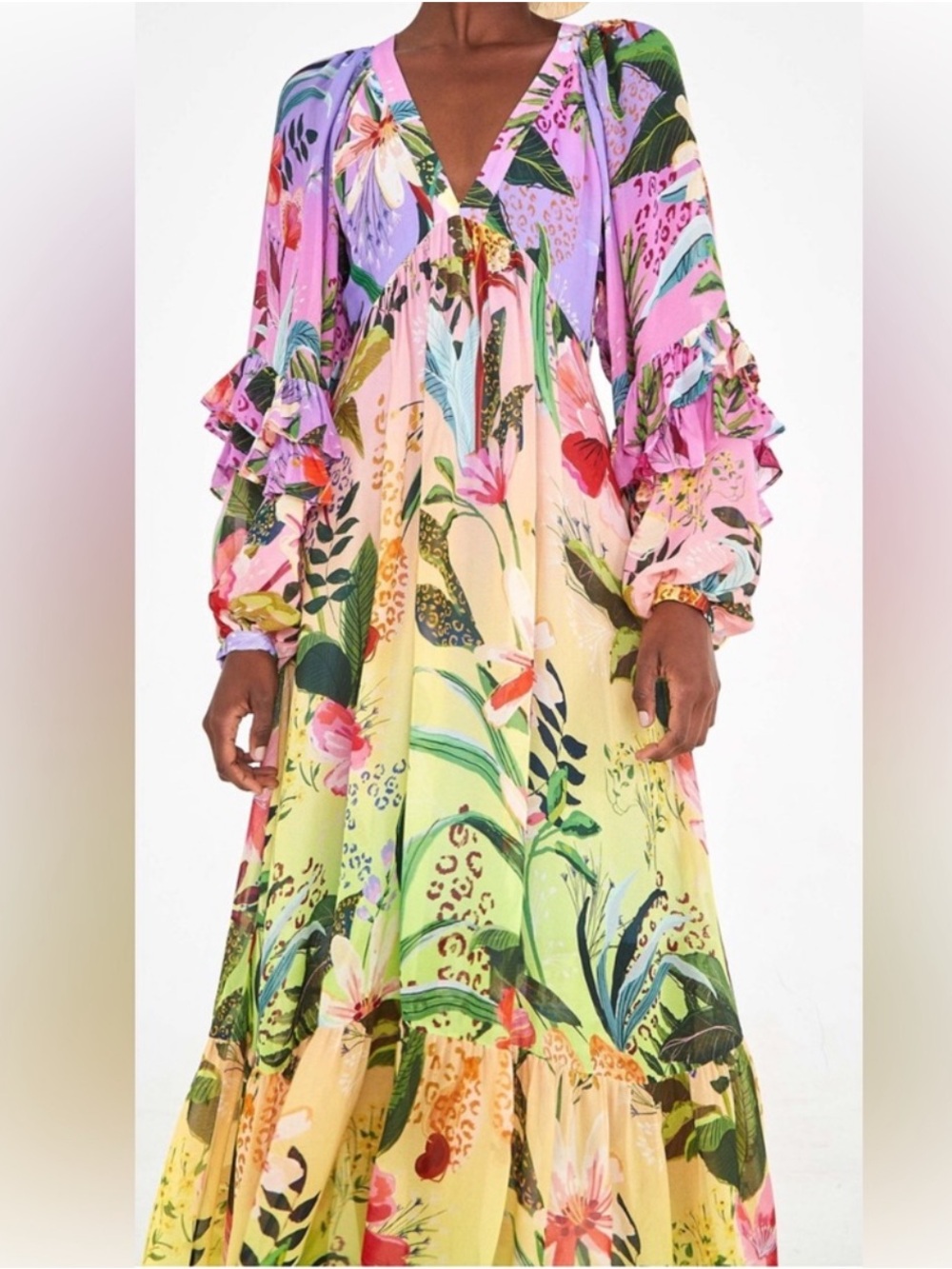NWT 🌺🌸 Farm Rio Amazonia  Ombré Maxi Dress - Brand New - 💎 Rare Find ✨- Size S